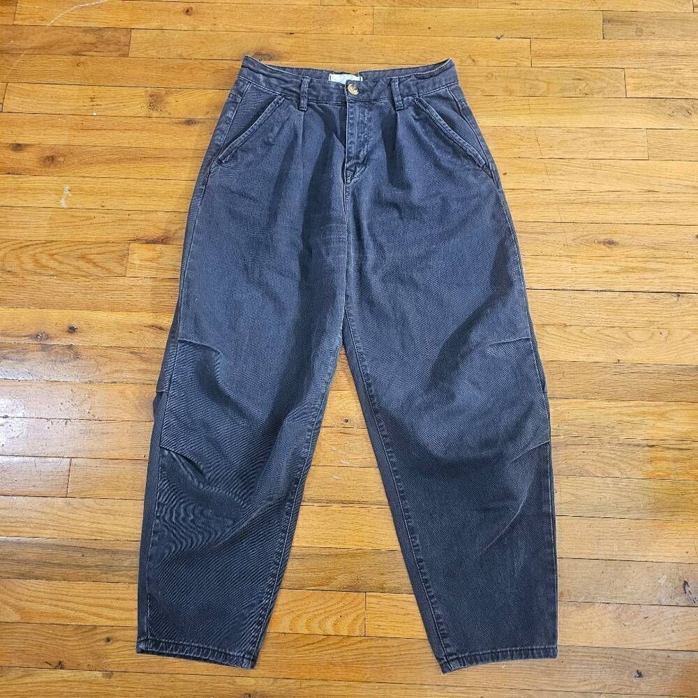 We The Free Gray Black Balloon Jeans Size 27 Straight Leg
